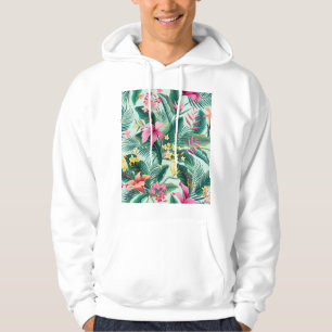 Veste À Capuche Hibiscus tropicaux : Motif Floral sans joint