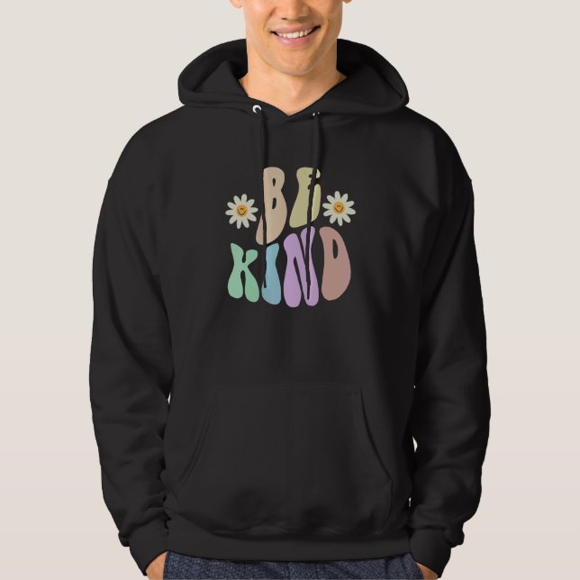 Veste À Capuche Hippie BE KIND Retro Stop Bullying Choose Kindness (Devant)