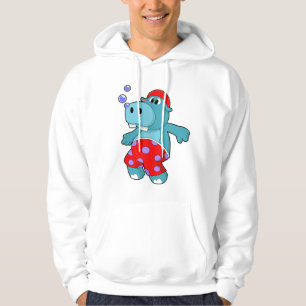 Veste À Capuche Hippo à la natation avec maillots de bain