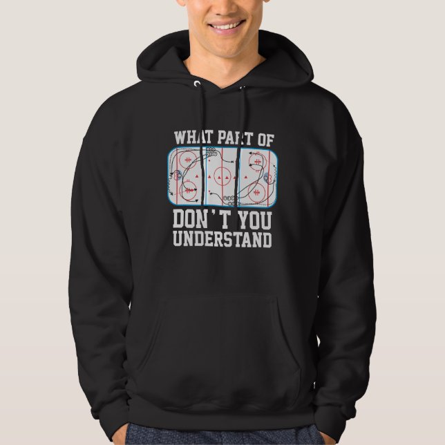 Veste À Capuche Hockey sur glace de quelle partie vous ne (Devant)