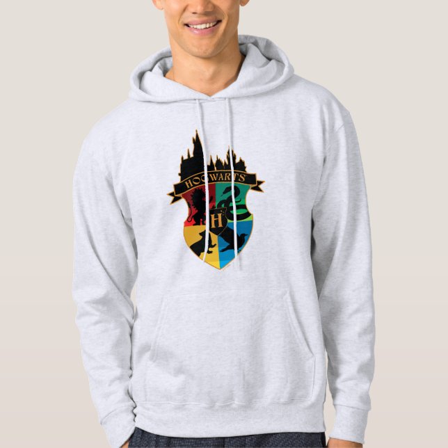 Veste À Capuche HOGWARTS™ Castle Crest House Pride Badge (Devant)