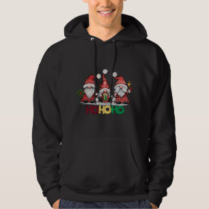 Veste À Capuche HoHoHo Noël Trois Gnomes Rouges Salle du Père Noël