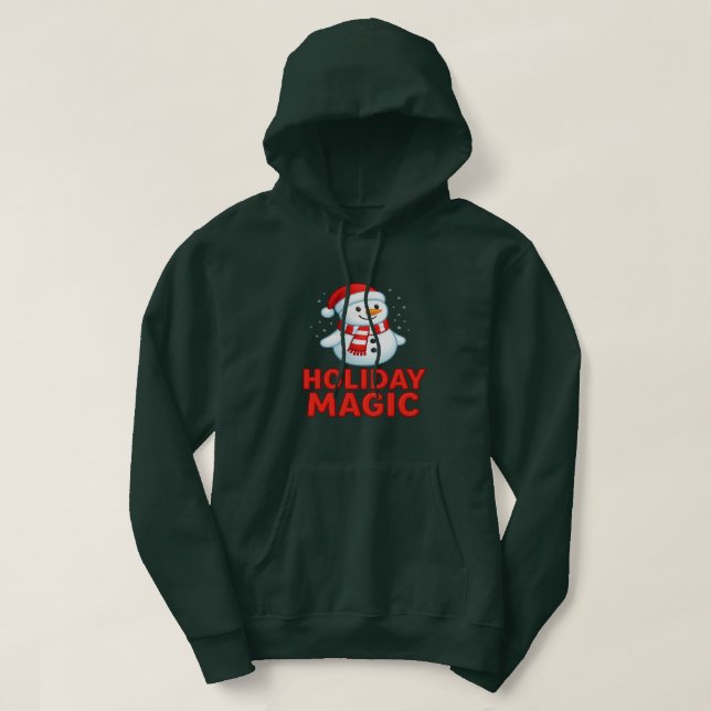 Veste À Capuche Holiday Magic Snowman Christmas Gift Hoodie Unisex (Design devant)