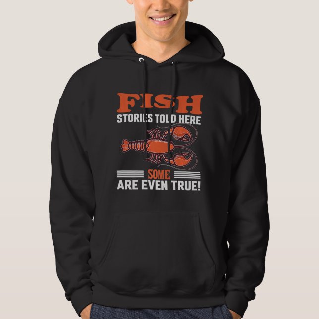 Veste À Capuche Homard De Pêche Pour Un Pêcheur (Devant)