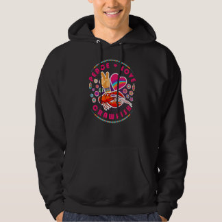 Veste À Capuche Homard Peace Love Crawfish Coquillages Crabe anima