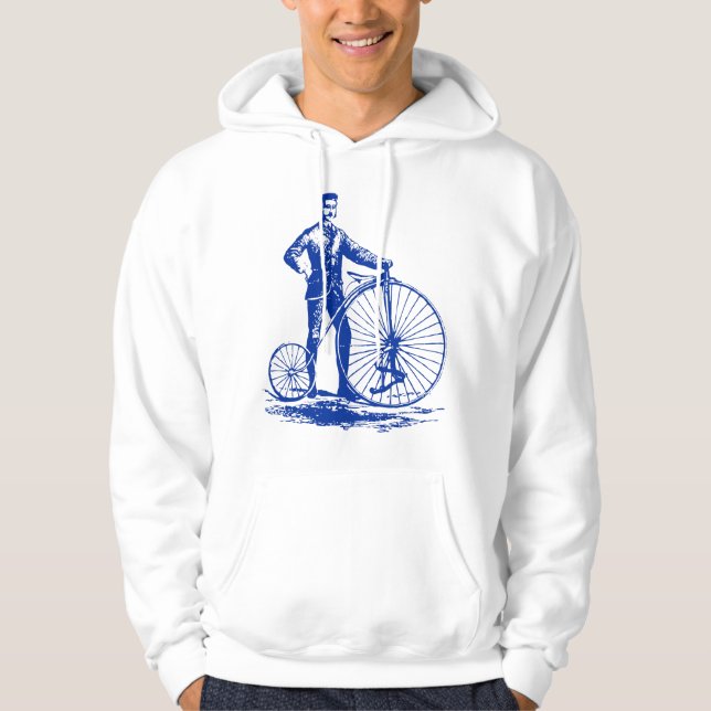 Veste À Capuche Homme avec Penny Farthing - Marine (Devant)