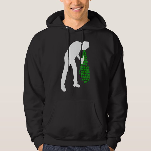 Veste À Capuche Homme Boire Bière Jour de la Saint Patrick (Devant)