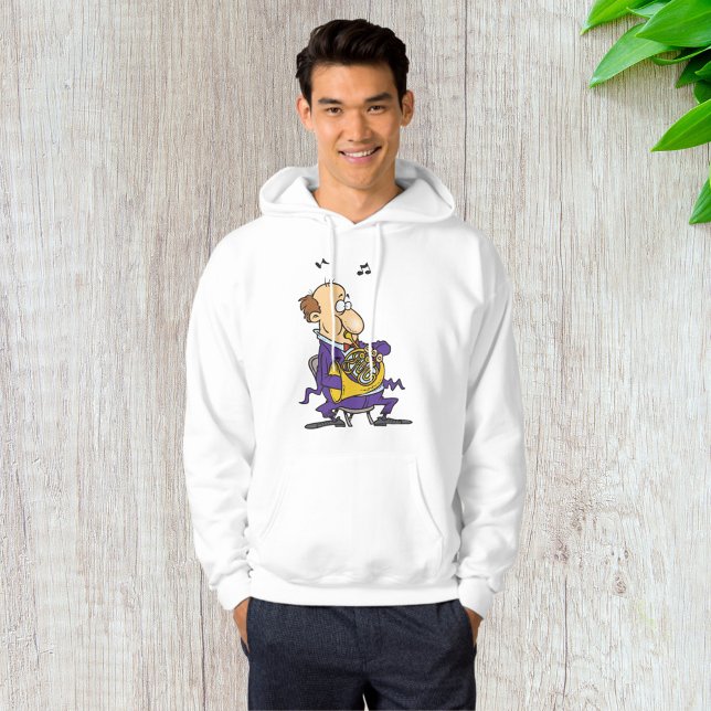 Veste À Capuche Homme Jouant Une Corne Française (Créateur téléchargé)