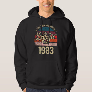 Veste À Capuche Homme Le Mythe La Légende Depuis 1983 Anniversaire