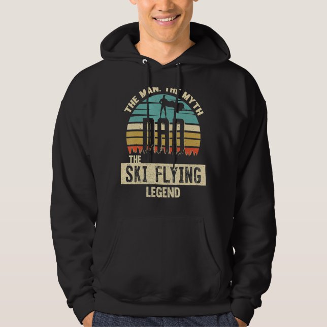 Veste À Capuche Homme Mythe Légende Papa Ski Flying (Devant)