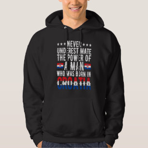 Veste À Capuche Homme né en Croatie Croate Drapeau de la Croatie C