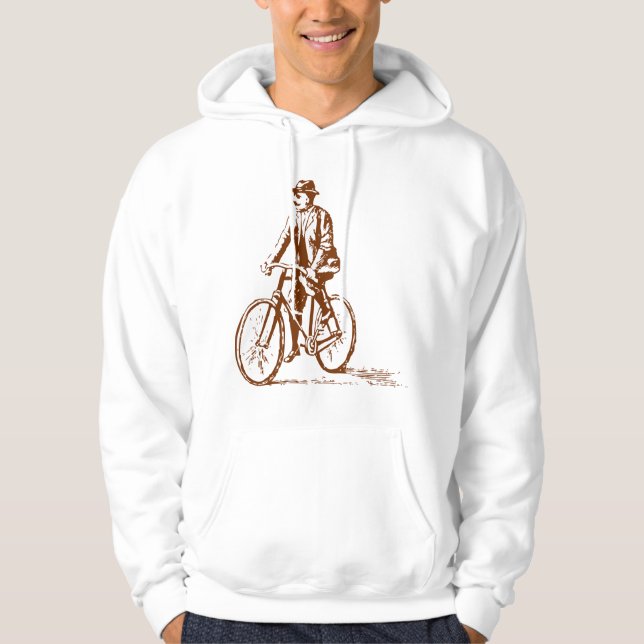 Veste À Capuche Homme sur un vélo - Noix Brown (Devant)