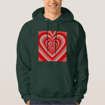 Homme sweatshirt à capuchon de base rose et rouge 