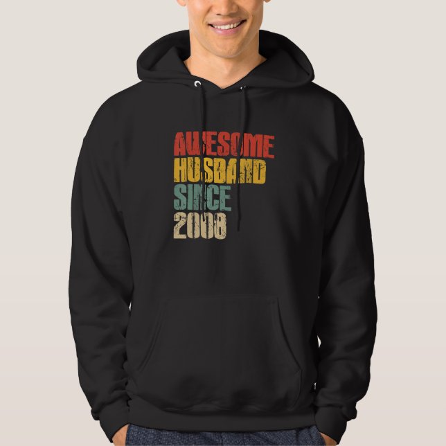 Veste À Capuche Hommes 15e anniversaire de Mariage pour lui mervei (Devant)