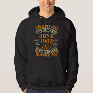 Veste À Capuche Hommes 40e Anniversaire Des Rois Nés En Juin 1982 