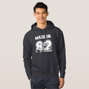Veste À Capuche Hommes 40e anniversaire Fabriqué en 82 look dévêtu