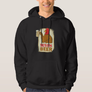 Veste À Capuche Hommes De Thanksgiving Temps Pour Boire De La Bièr