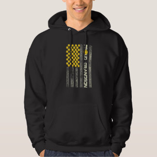 Veste À Capuche Hommes Fier Grandson Drapeau Américain Softball Sp