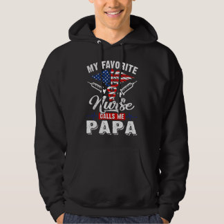 Veste À Capuche Hommes Mon Infirmière Préférée M'Appelle Papa Patr