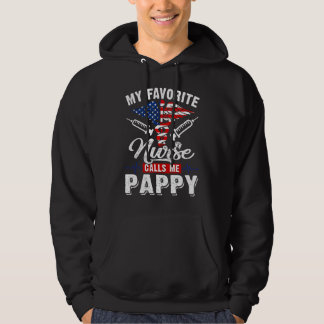 Veste À Capuche Hommes Mon Infirmière Préférée M'Appelle Patriote