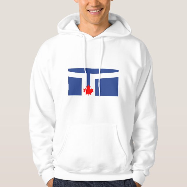 Veste À Capuche Hooded Sweatshirt with Flag of Toronto, Canada (Devant)