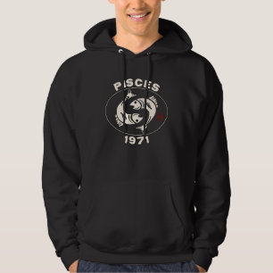 Veste À Capuche Horoscope Signe du zodiaque Poisson Poissons 1971