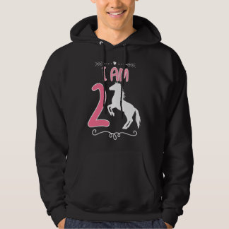 Veste À Capuche Horse Birthday 2 Years Old Birthday Outfit Girls 