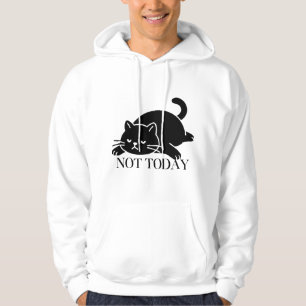 Veste À Capuche Humeur de chat noir introverti drôle pas aujourd'h