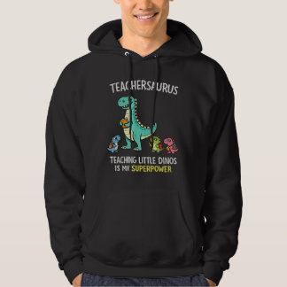 Veste À Capuche Humour de professeur Teachersaurus avec de petits