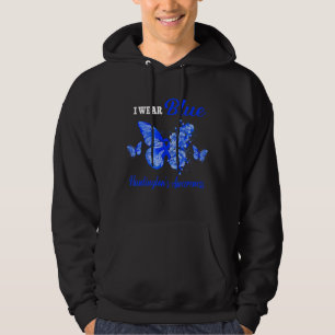 Veste À Capuche Huntington's Awareness I Wear Blue Butterfly