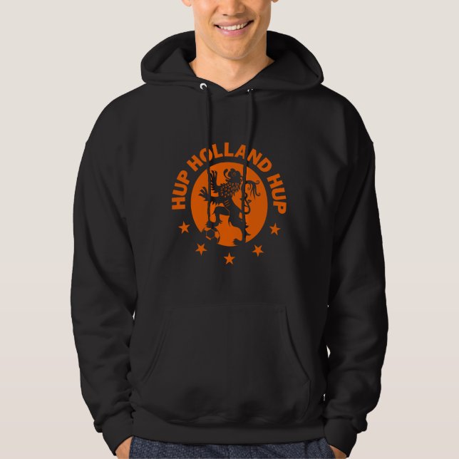 Veste À Capuche Hup lion néerlandais orange de la Hollande Hup - (Devant)