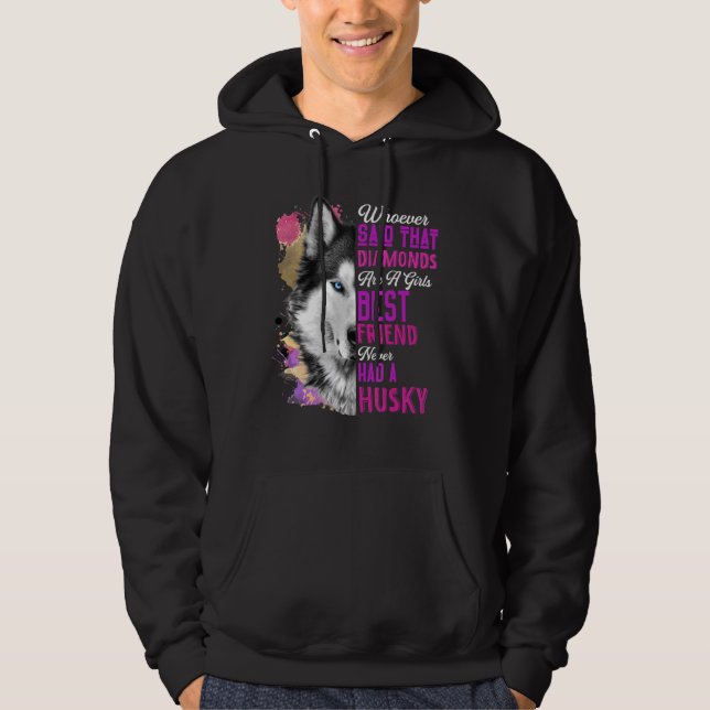 Veste À Capuche Husky Sont Une Fille Meilleur Ami Chien Mère Mère  (Devant)