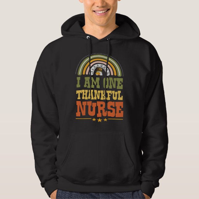Veste À Capuche I Am One Thankful Nurse Bohemian Thanksgiving Rain (Devant)