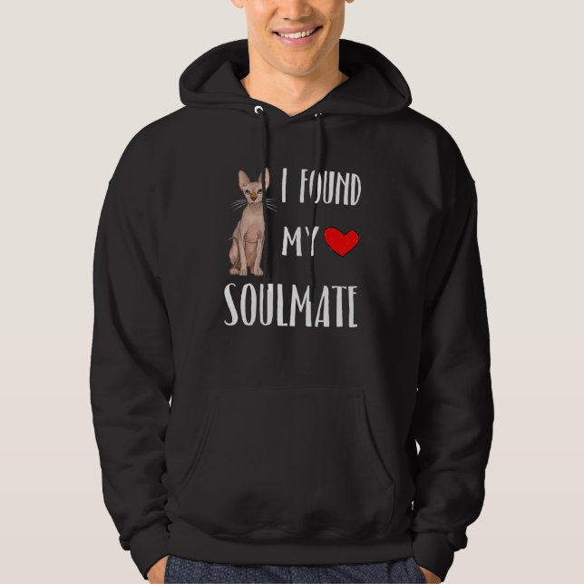 Veste À Capuche I Found My Soulmate Sphynx Cat  Best Friend (Devant)