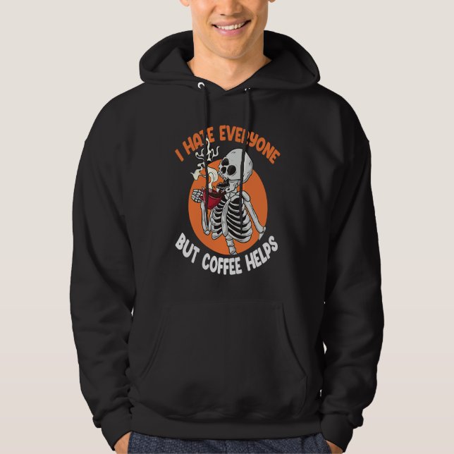 Veste À Capuche I Hate Everyone But Coffee Helps  Women Pirates Pa (Devant)