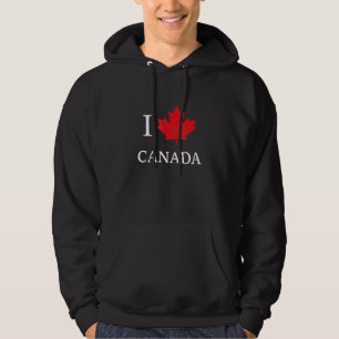 Veste À Capuche I Love Canada Maple Leaf Heart Canada Day Tee