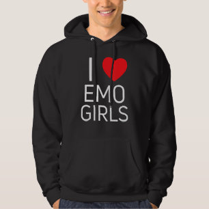 Veste À Capuche I Love Emo Girls I Heart Emo Girls 1