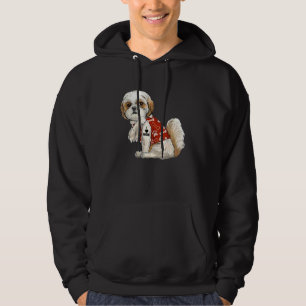 Veste À Capuche I Love Mom Tattoo Shih Tzu Maman Fête des mères