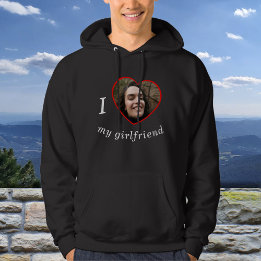Veste À Capuche I Love My Girlfriend Photo Texte personnalisé