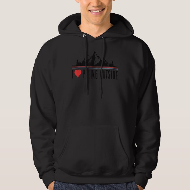 Veste À Capuche I Love Peeing Extérieur Retro Camping Randonnée Vi (Devant)