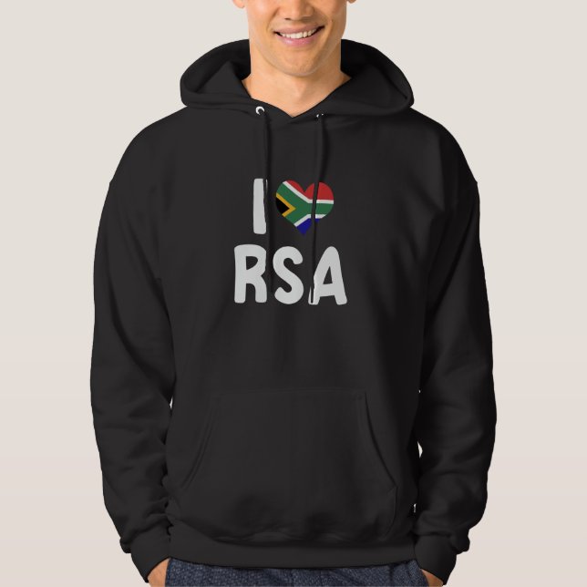 Veste À Capuche I Love RSA Republic of South Africa South African  (Devant)