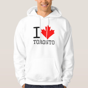 Veste À Capuche I Love Toronto Ontario Canada Feuille d'érable
