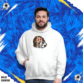 Veste À Capuche I love you football, woman with dreadlocks