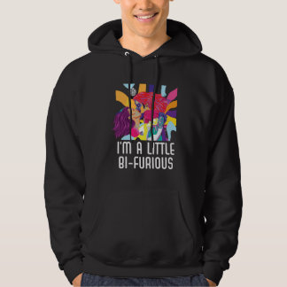 Veste À Capuche I m A Little Bi Furious Bisexual Rainbow Bisexuali