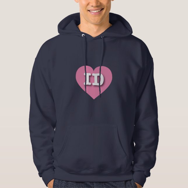 Veste À Capuche Idaho Coeur rose - J'aime ID (Devant)