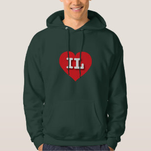 Veste À Capuche Illinois Red Heart - I love IL