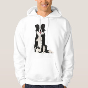 Veste À Capuche Illustration Collie Bordure !