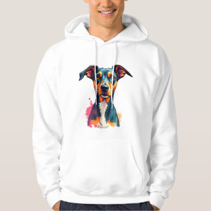Veste À Capuche Illustration d'art pop de portrait de chien coloré