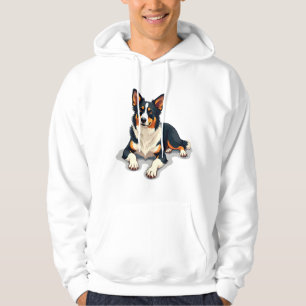 Veste À Capuche Illustration de chien de portrait de Border Collie
