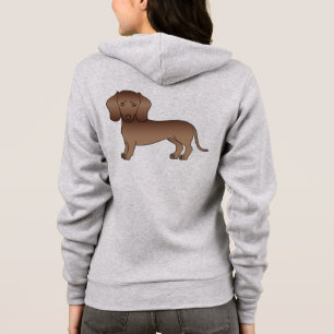 Veste À Capuche Illustration de chien mignon teckel à poil lisse m